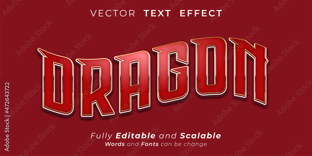Dragon Text effect, Editable 3d text style Dragon Text effect, Editable 3d text style