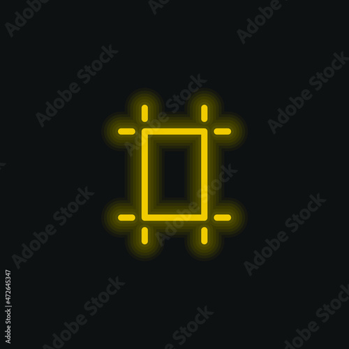 Artboard yellow glowing neon icon