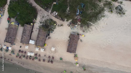 Aerial view of Betalbatim beach, Goa, on the west coast of India. photo