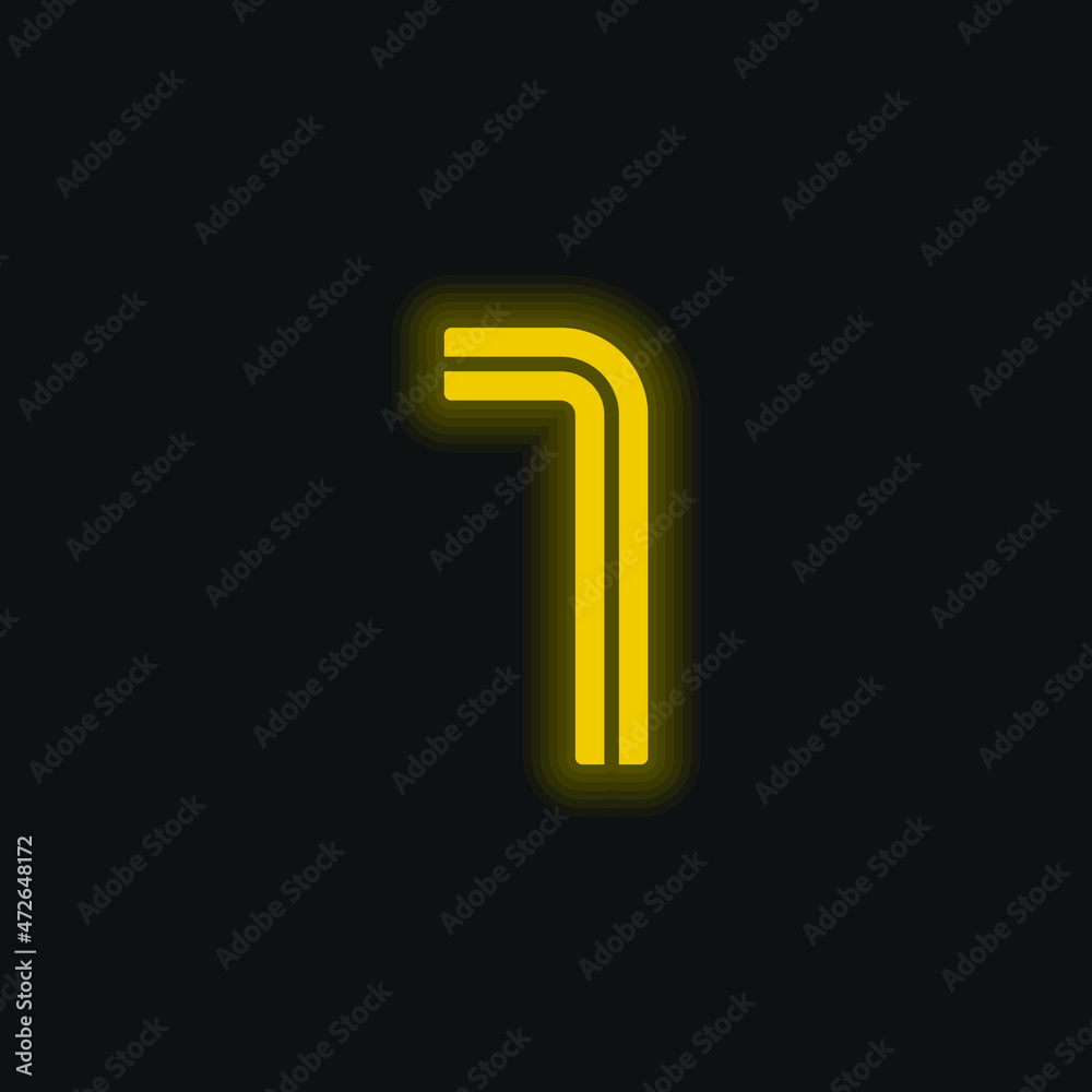 Allen yellow glowing neon icon Allen yellow glowing neon icon