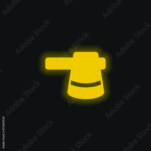 Ax yellow glowing neon icon