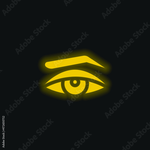 Appearance yellow glowing neon icon