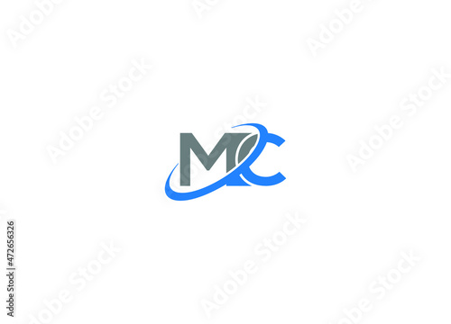 MC initial creative modern logo design vector icon template
