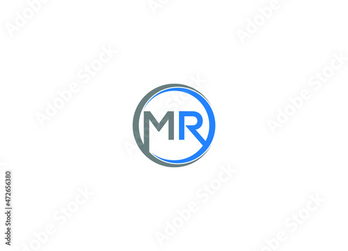 mr initial creative modern logo design vector icon template