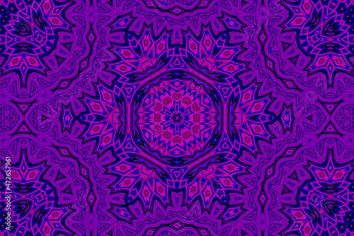 Purple blue Abstract kaleidoscope background. kaleidoscope texture design. multicolor kaleidoscope. Kaleidoscopic pattern. Mandala pattern. Batik Pattern