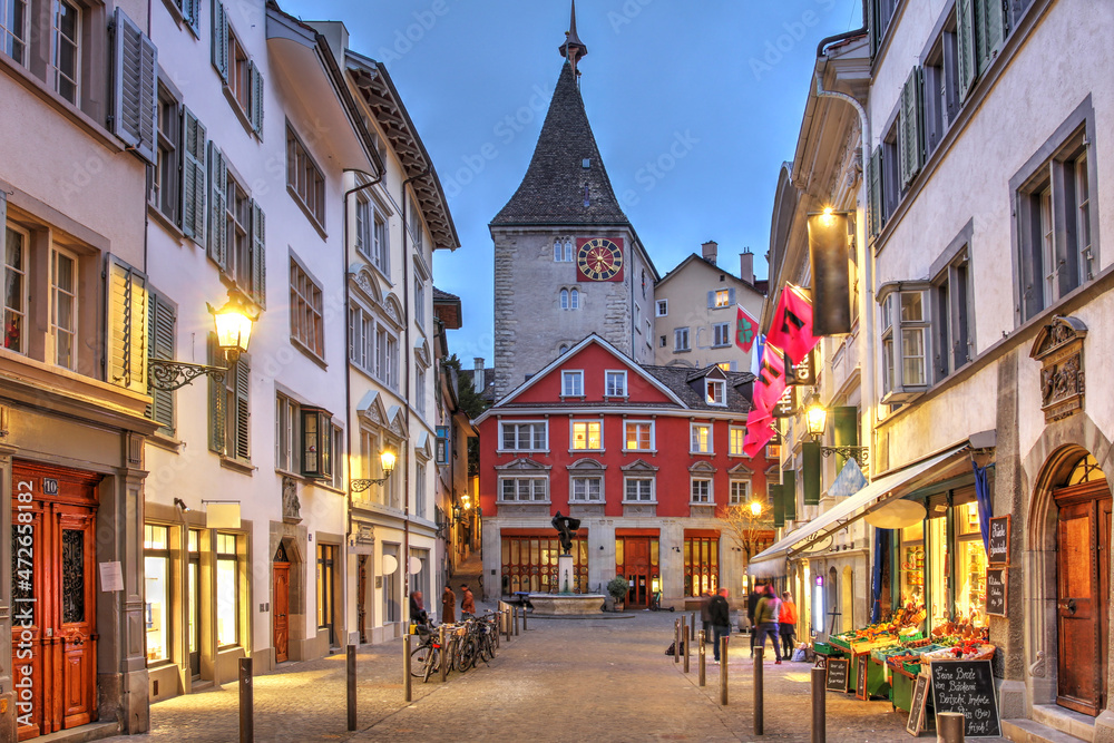 Street in Old Town Zürich, Switzerland