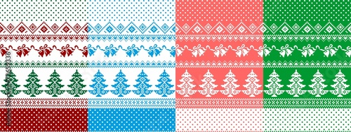 seamless Knitted Christmas pattern background vector