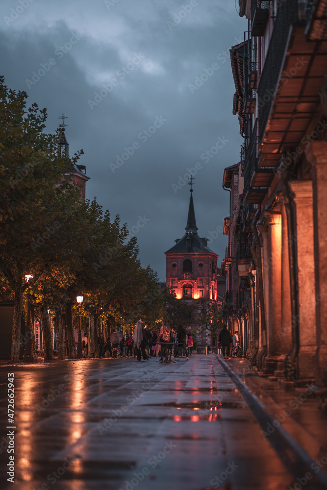 rain streets spain