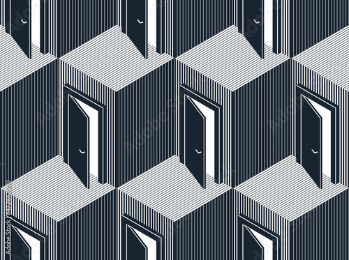 Doors seamless vector backg...