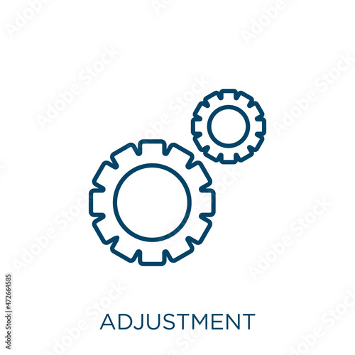 adjustment icon. Thin linear adjustment outline icon isolated on white background. Line vector adjustment sign, symbol for web and mobile.