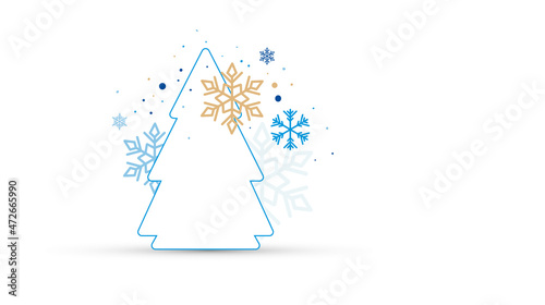 albero di natale, neve, cristalli, natale	
