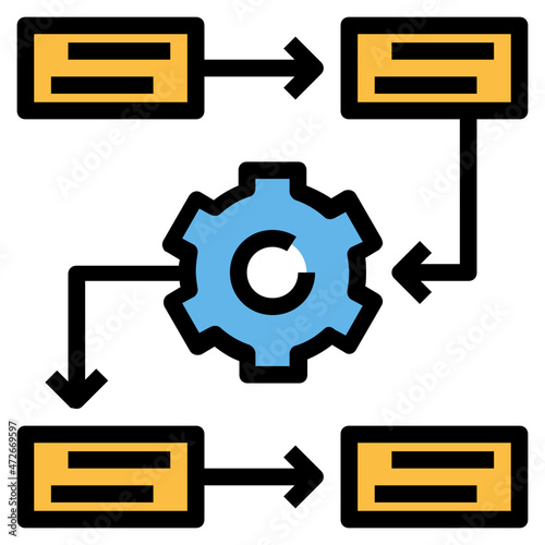 process Color line icon