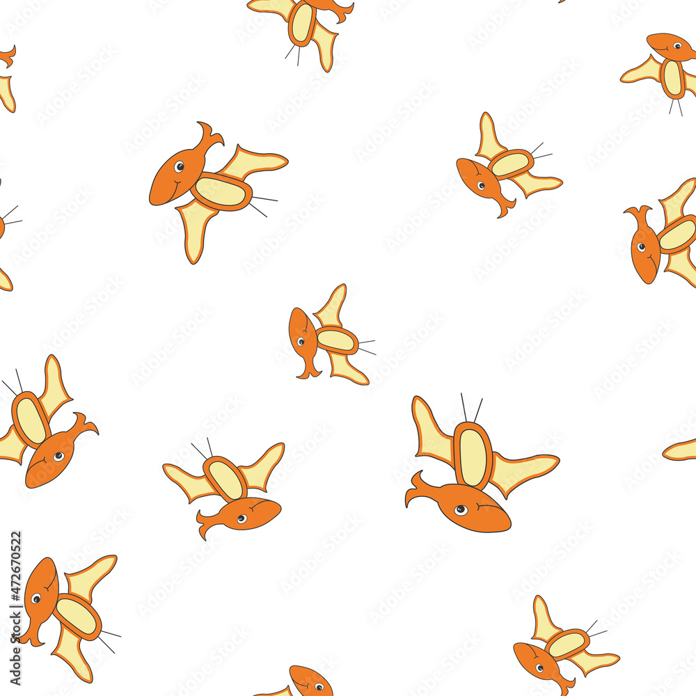 Obraz premium Dinosaur pterodactyl seamless pattern