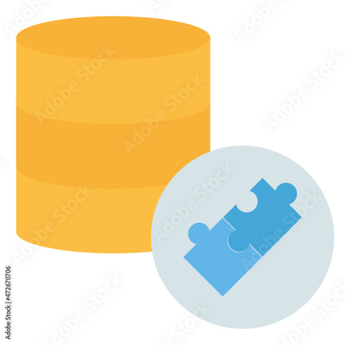 data solving flat icon