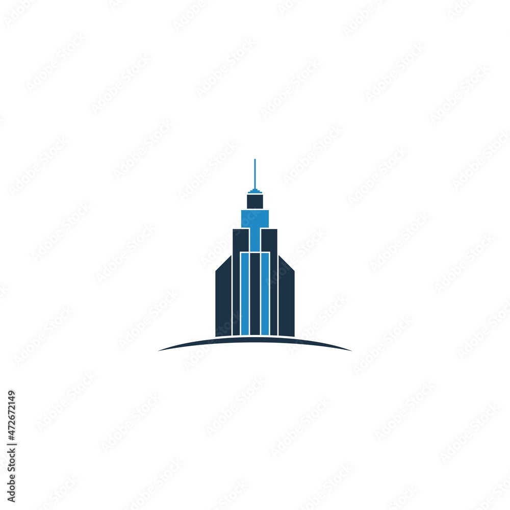 Obraz premium High Building Vector Template Logo