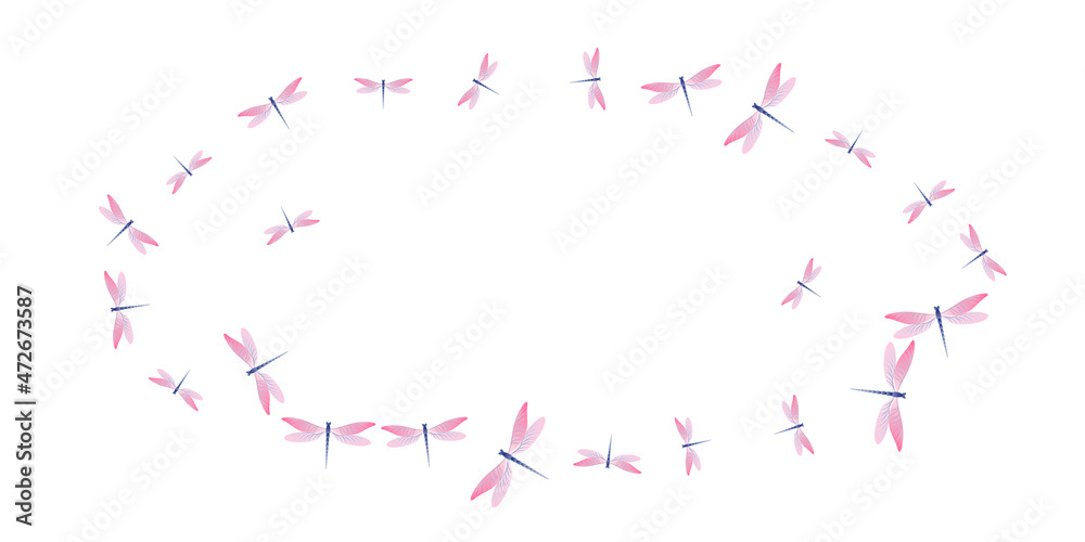 Fairy rosy pink dragonfly flat vector background. Spring pretty insects. Decorative dragonfly flat girly wallpaper. Gentle wings damselflies graphic design. Garden beings Fairy rosy pink dragonfly flat vector background. Spring pretty insects. Decorative dragonfly flat girly wallpaper. Gentle wings damselflies graphic design. Garden beings