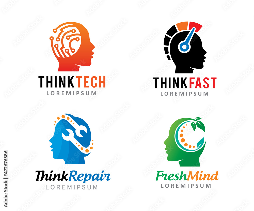 Think logo symbol or icon template Think logo symbol or icon template