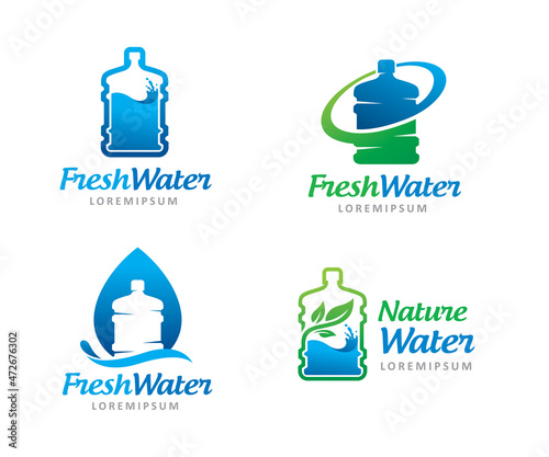 Water gallon logo symbol or icon template