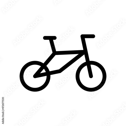 Bicycle flat icon. Black vector.