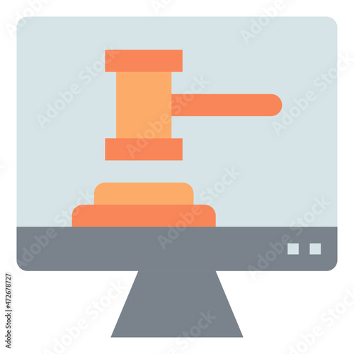 bidding flat icon