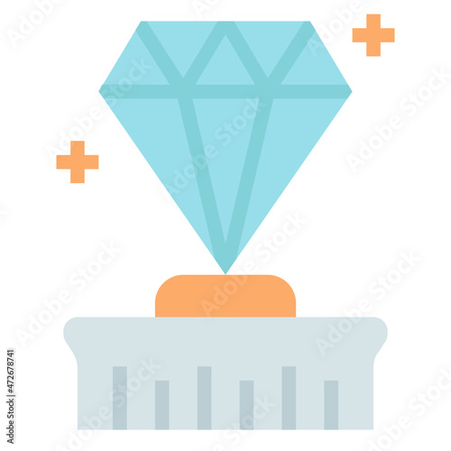 diamond flat icon