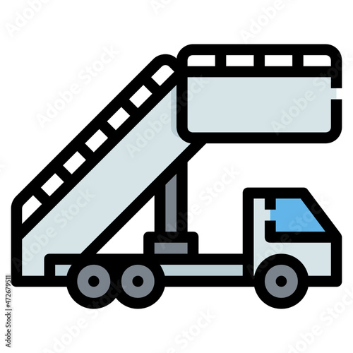 gangway Color line icon