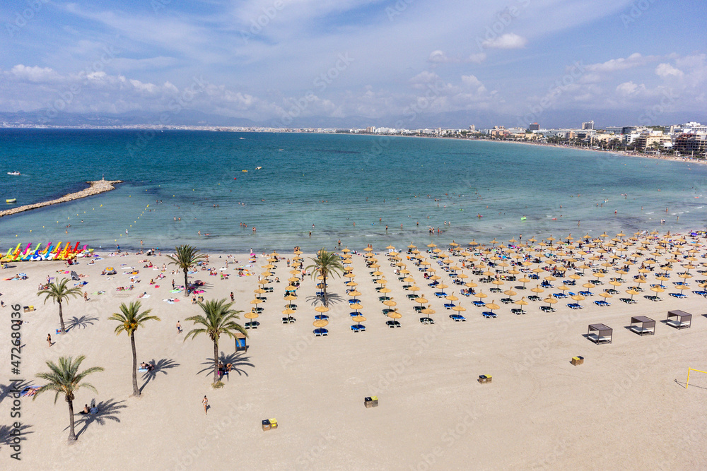 El Arenal beach, Llucmajor, Mallorca, Balearic Islands, Spain