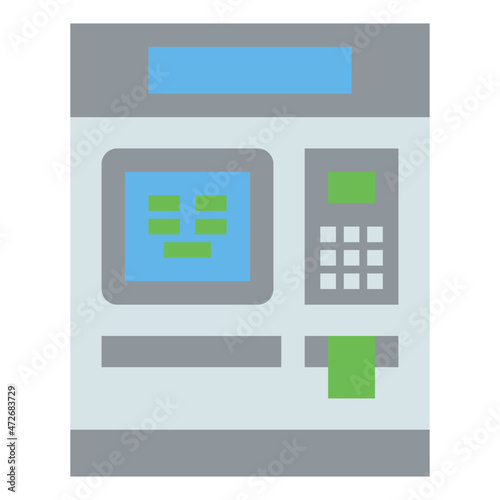 ticket machine flat icon