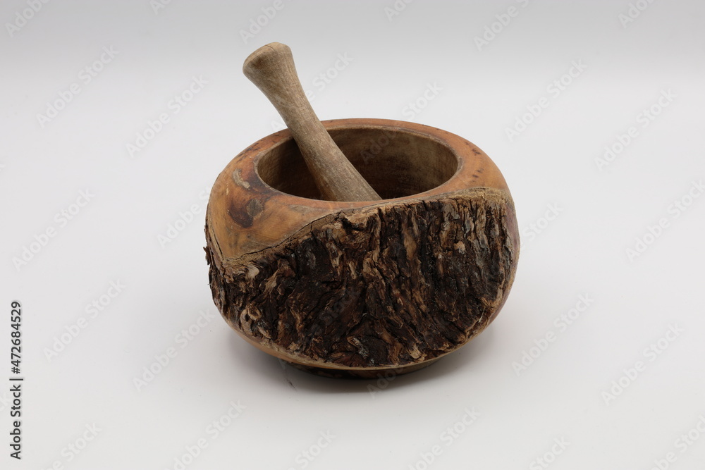 Mortar with pestle isolated on white background. Mortar with pestle isolated on white background.
