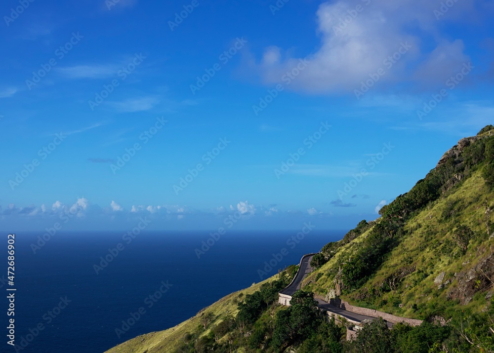 Fototapeta premium Windy Saba Road