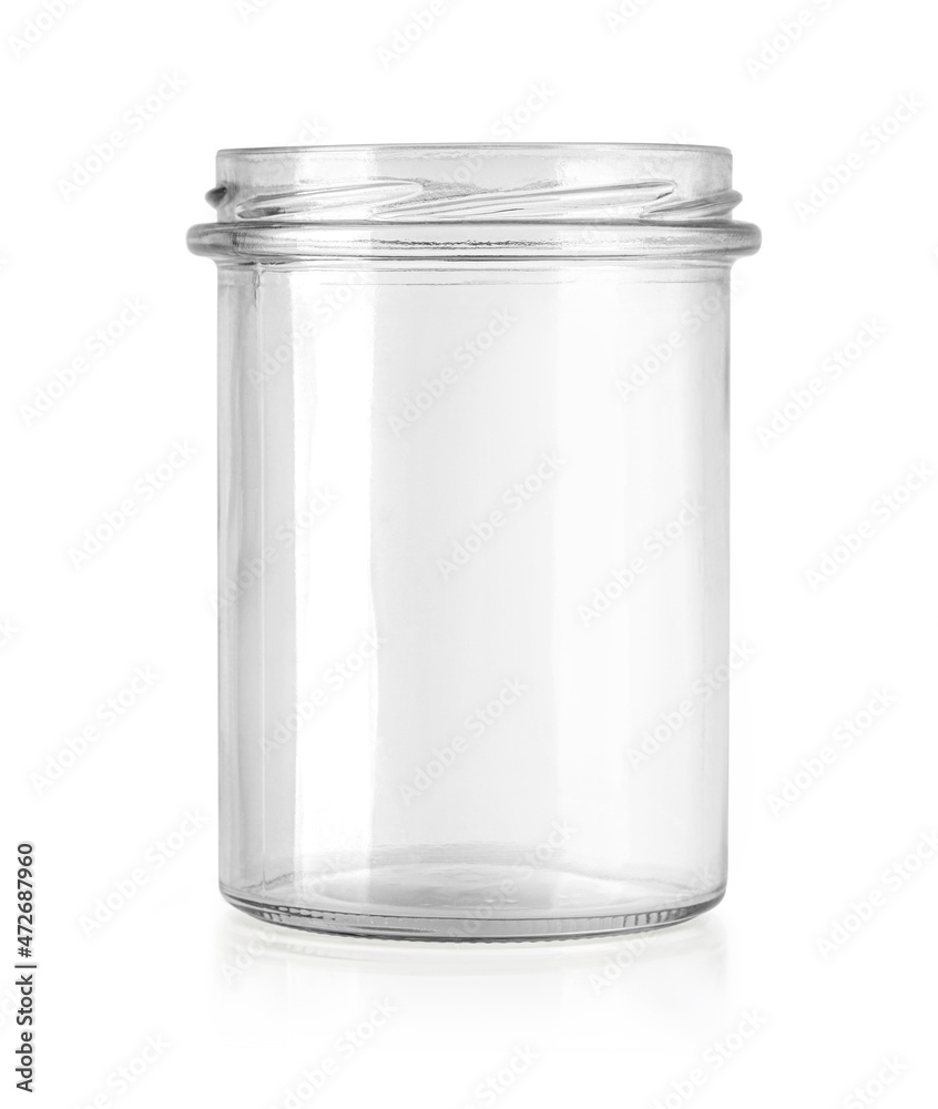 empty glass jar isolated empty glass jar isolated
