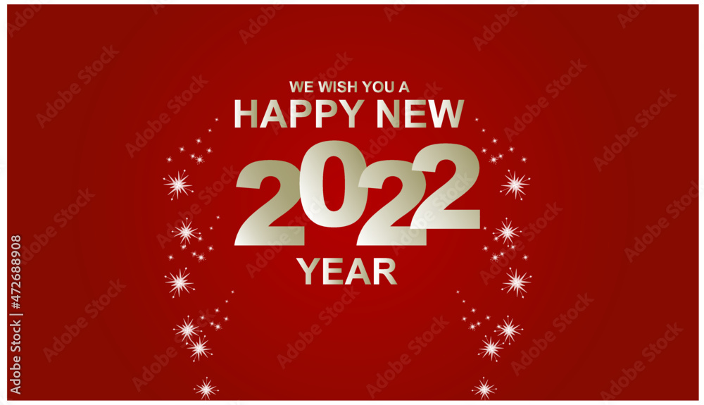 WE WISH YOU A HAPPY NEW YEAR 2021. Suitable for greeting card and banner with red background WE WISH YOU A HAPPY NEW YEAR 2021. Suitable for greeting card and banner with red background