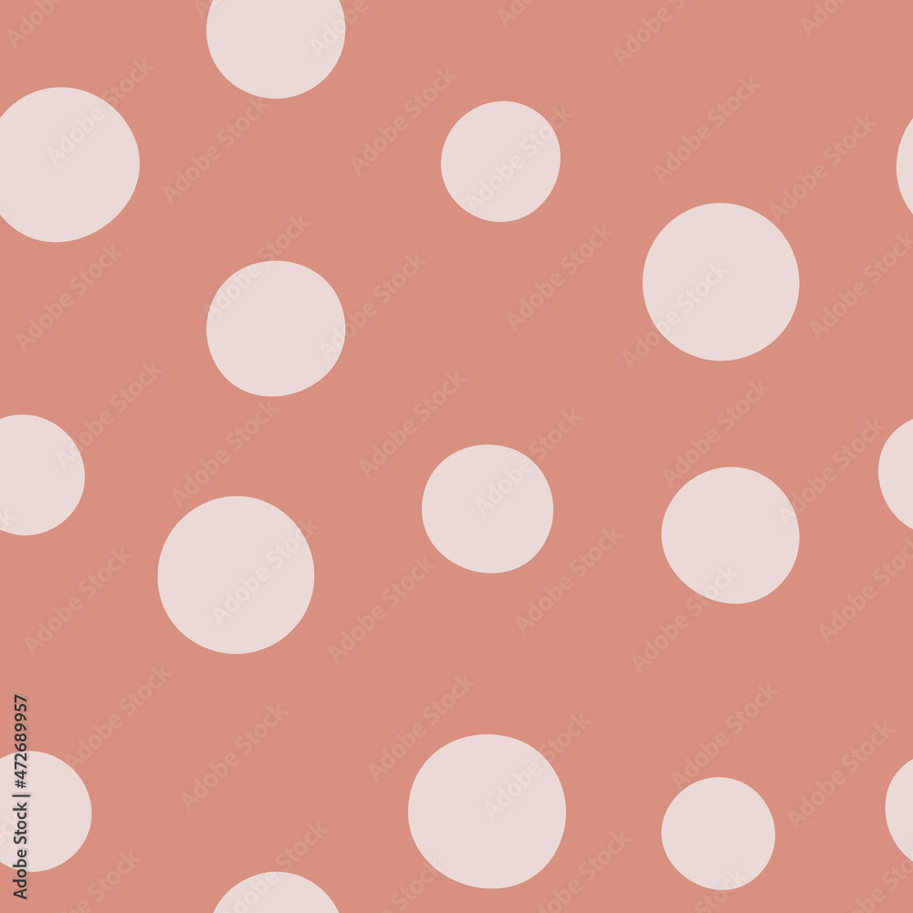 white polka dots seamless pattern on dusty pink background, retro style pattern. white circles on pink background.template for textile, wallpaper, fabric white polka dots seamless pattern on dusty pink background, retro style pattern. white circles on pink background.template for textile, wallpaper, fabric