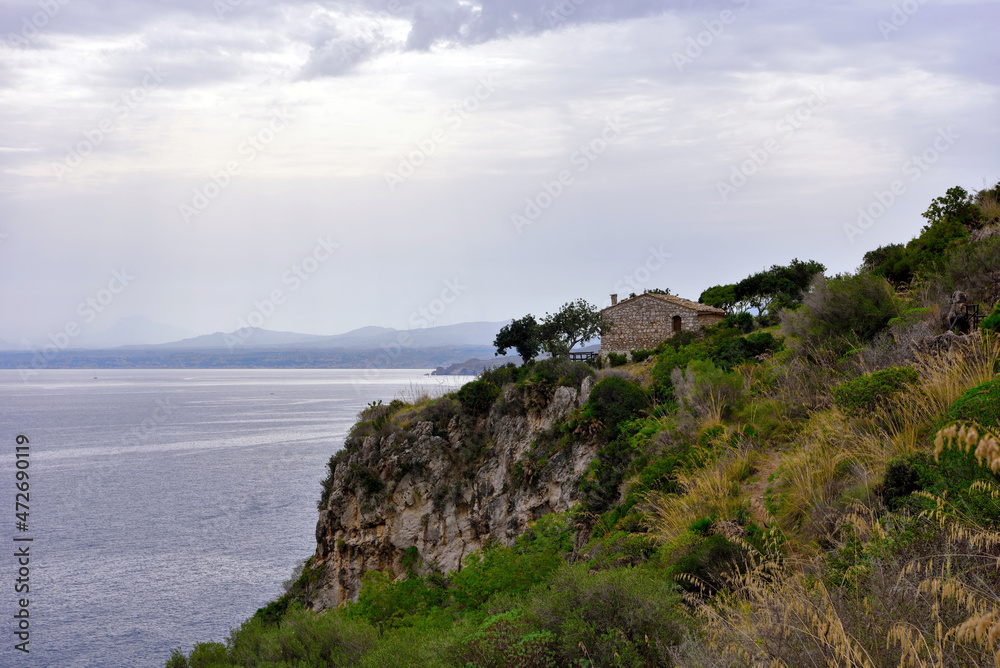 coastal panorama in the zingaro reserve sicily italy