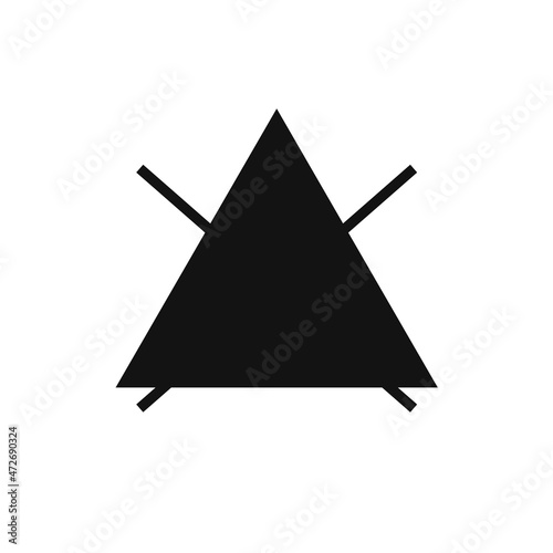 Do not bleach icon, vector illustration, flat design
