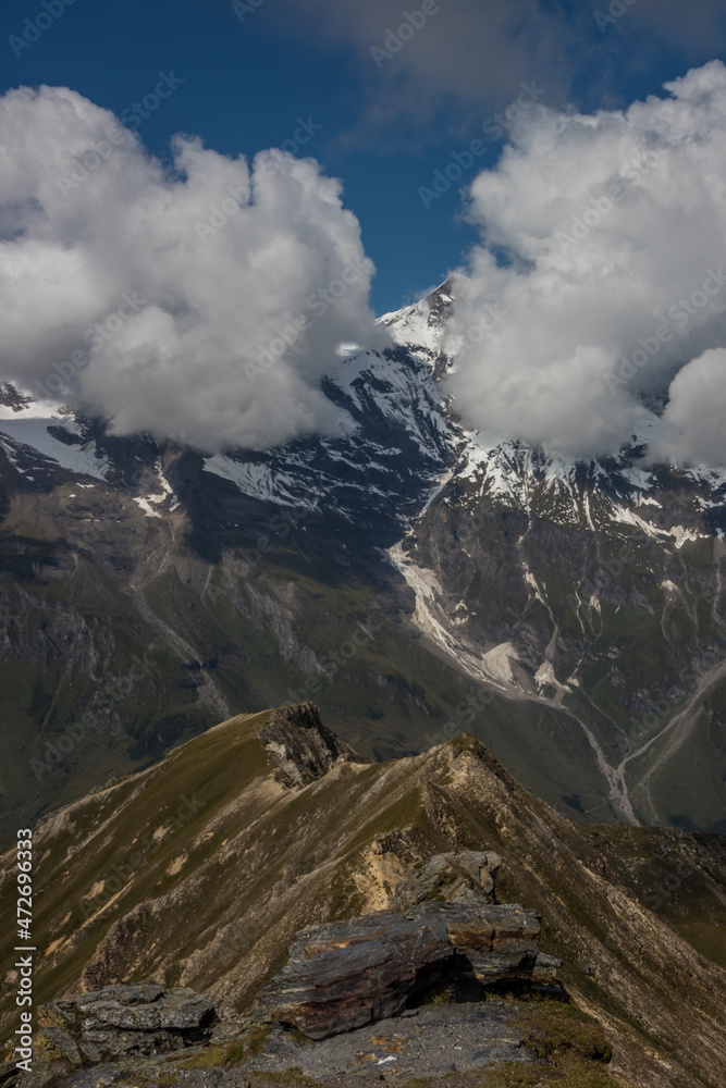 Grossglockner mountain scenic road in Austria in Alps