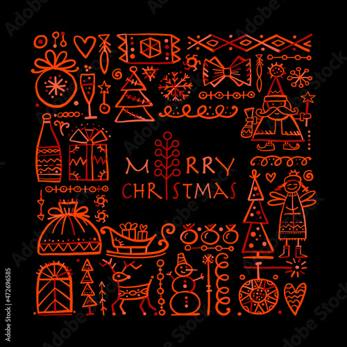 Happy New Year Background. Christmas Card for your design