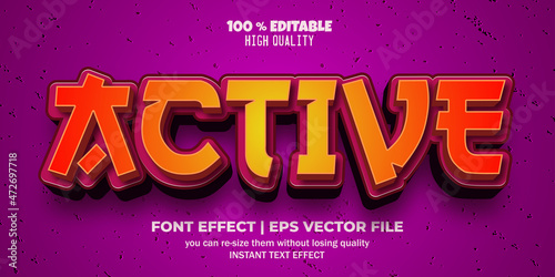 Active editable text effect