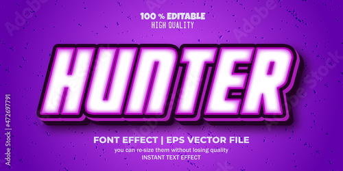 hunter editable text effect