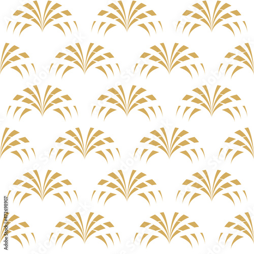 Abstract seamless gold pattern in Asian style.
