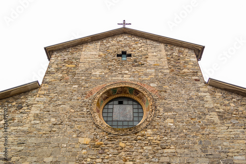 View on the church of San Giorgio in Varenna on Lake Como  Lombardy - Italy