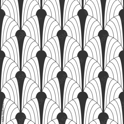 Abstract seamless gold pattern in Asian style.