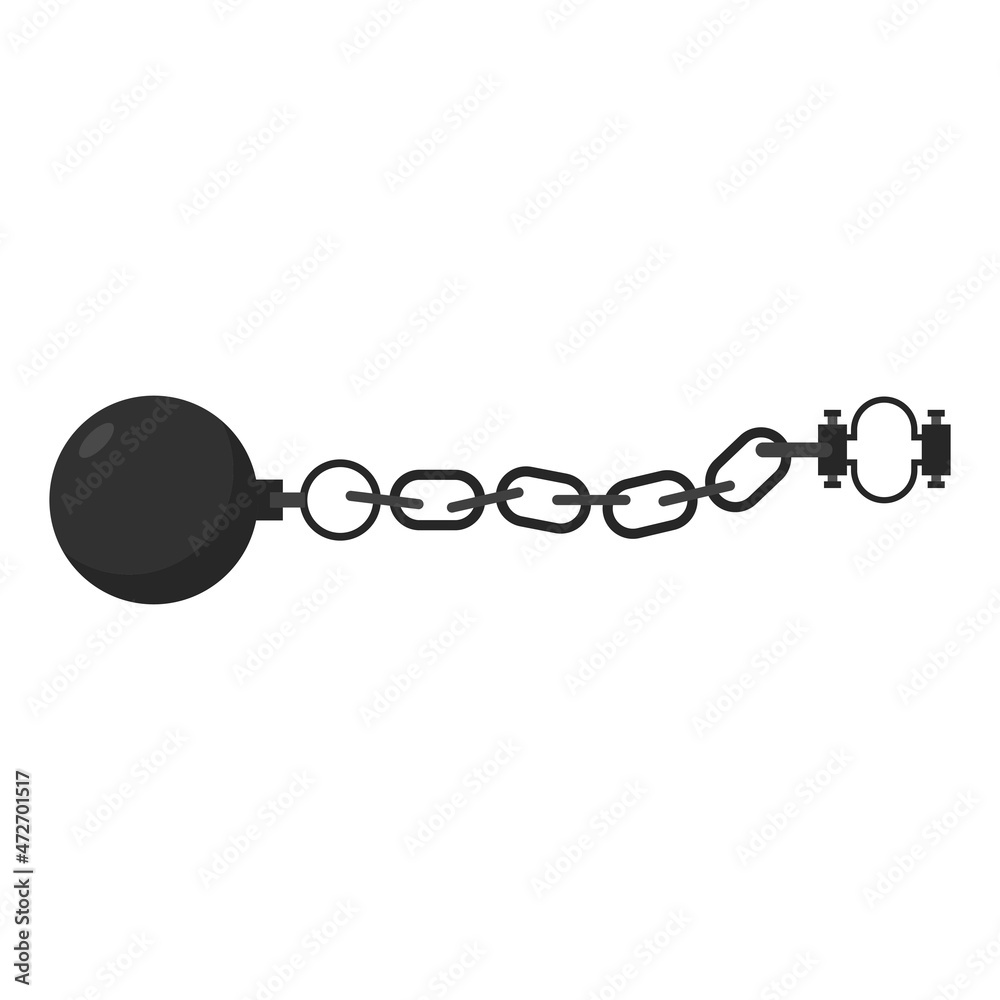 shackles flat clipart vector illustration Stock Vector | Adobe Stock