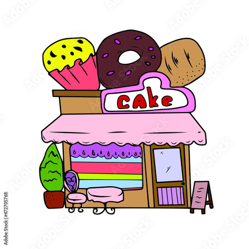 Vector design of children's buildings for social network games,stickers,banners,postcards