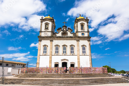 Salvador, Bahia, Brazil, November 2020 - External view of the Church of Our Lord of Bonfim (Basílica do Senhor do Bonfim) photo