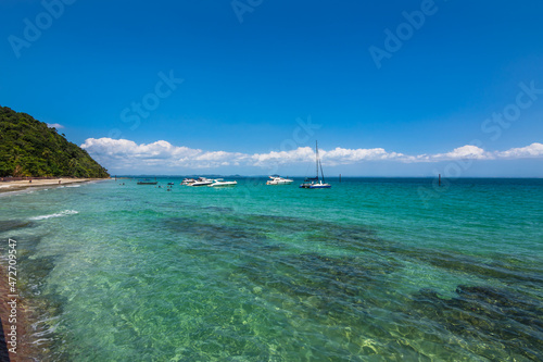 View of the beautiful Frades Island (Ilha dos Frades) - Salvador, Bahia, Brazil photo