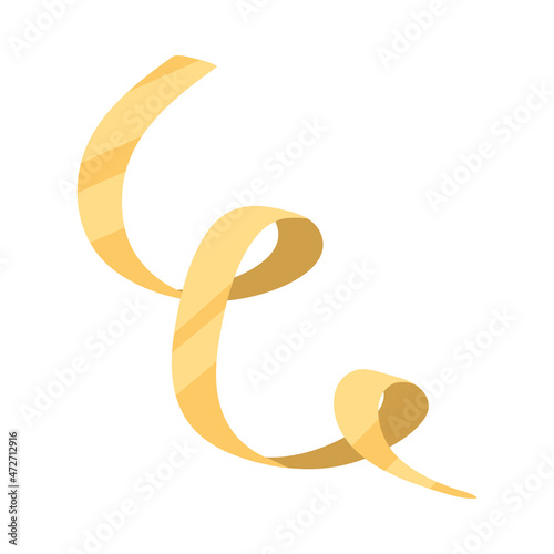 swirl golden streamer