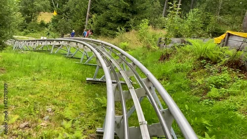 fichtelgebirge, bavaria, summer toboggan downhill
