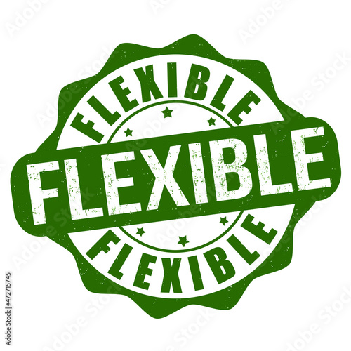 Flexible grunge rubber stamp on white background, vector illustration