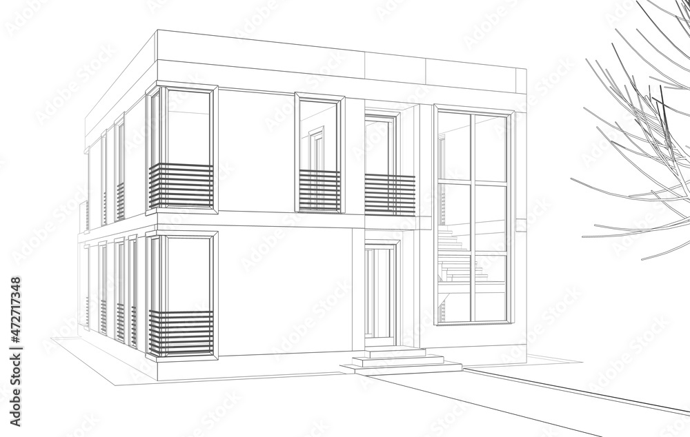 house architectural 3d drawing house architectural 3d drawing